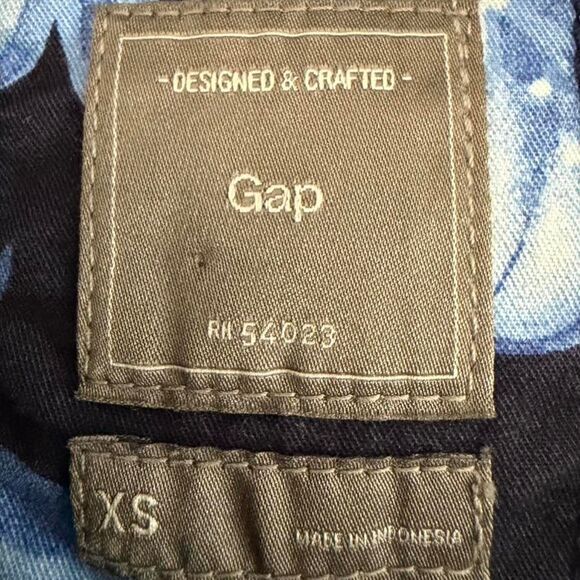 Gap Navy Blue Floral Bomber Jacket Size XS - Picture 4 of 6